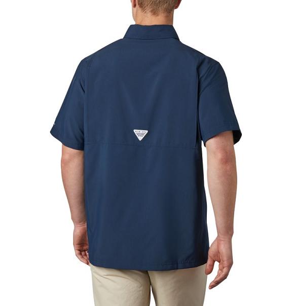 Columbia PFG Grander Marlin Shirts Navy For Men's NZ59174 New Zealand